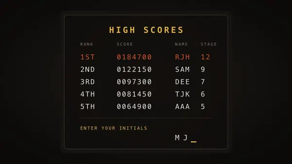 1980s Arcade Scoreboards: The Real Story Behind Arcade High Scores