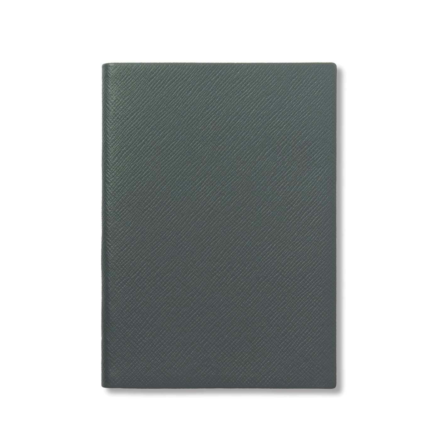 Smythson Soho notebook in slate green Panama leather